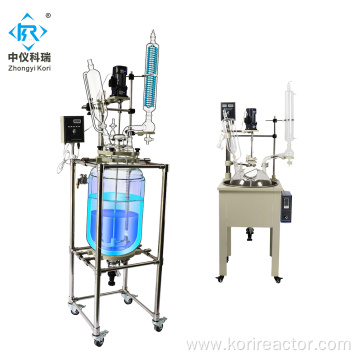 Lab jacketed cylinder Glass Reactor